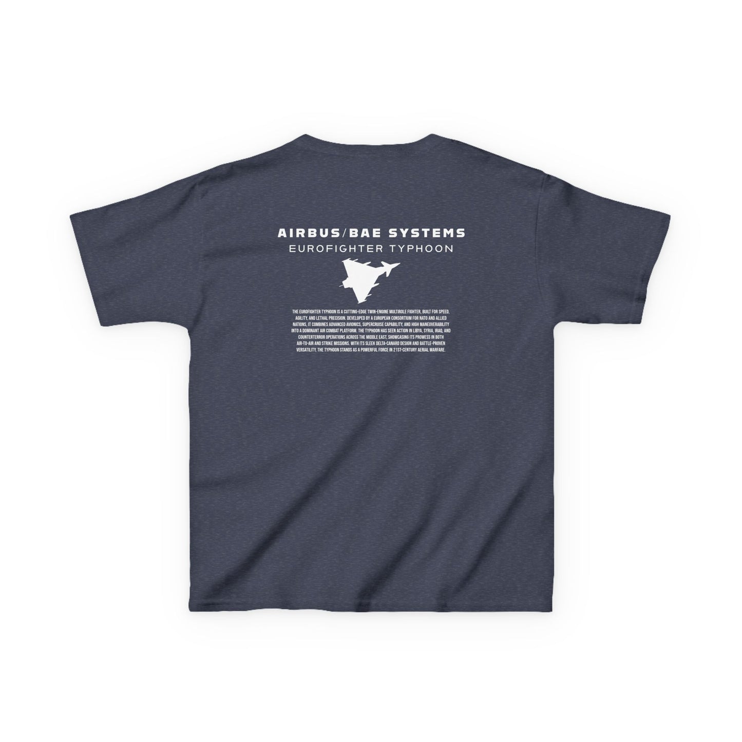 Camiseta unisex infantil del avión de combate Eurofighter Typhoon