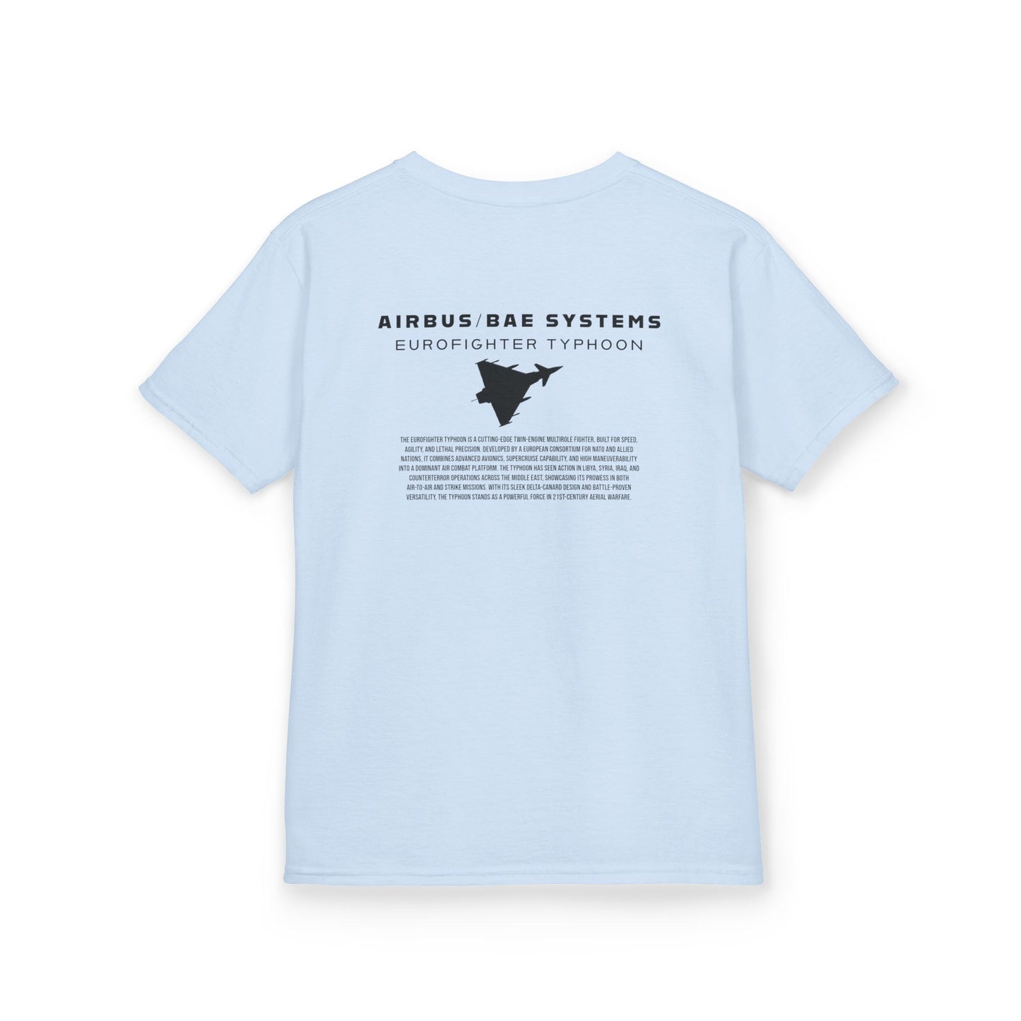 Camiseta unisex infantil del avión de combate Eurofighter Typhoon