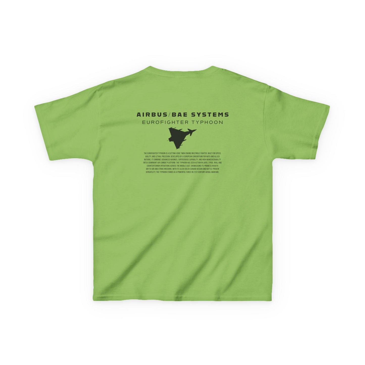Camiseta unisex infantil del avión de combate Eurofighter Typhoon