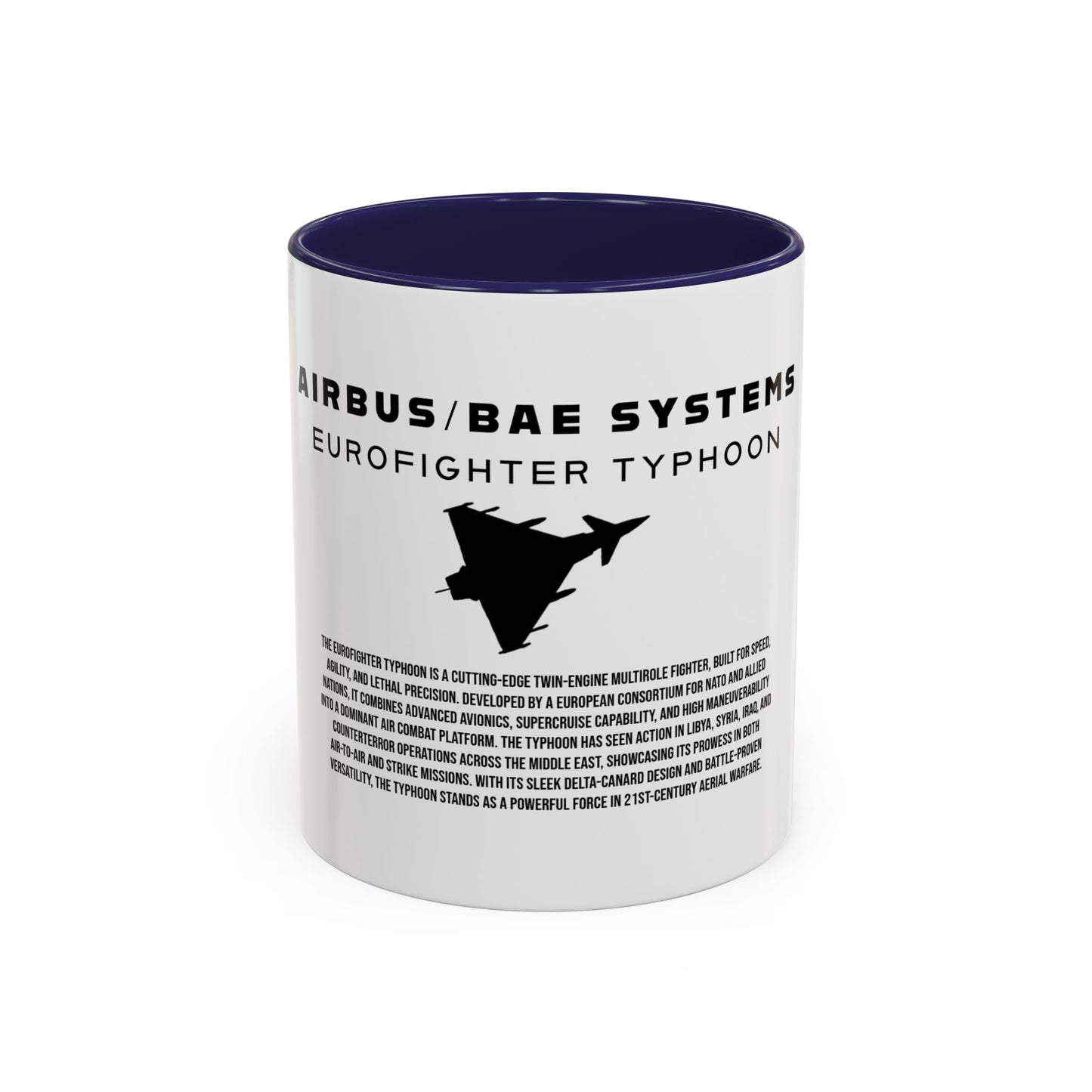Taza de café del avión de combate Eurofighter Typhoon