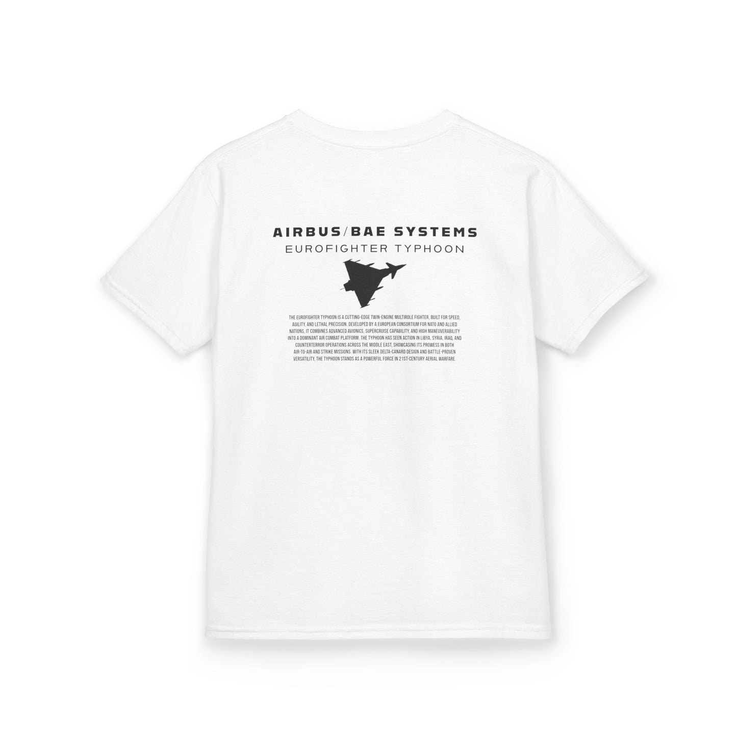 Camiseta unisex infantil del avión de combate Eurofighter Typhoon
