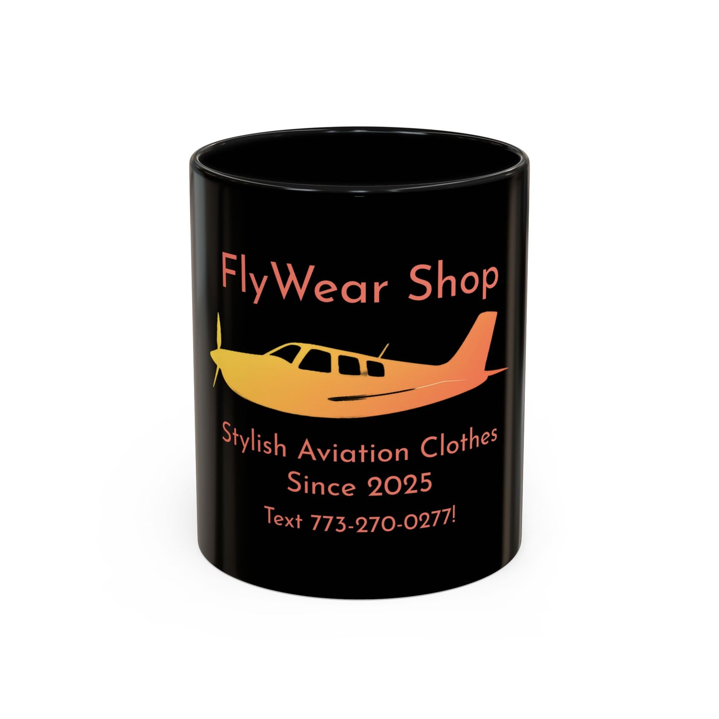FlyWear Shop Logo Black Mug