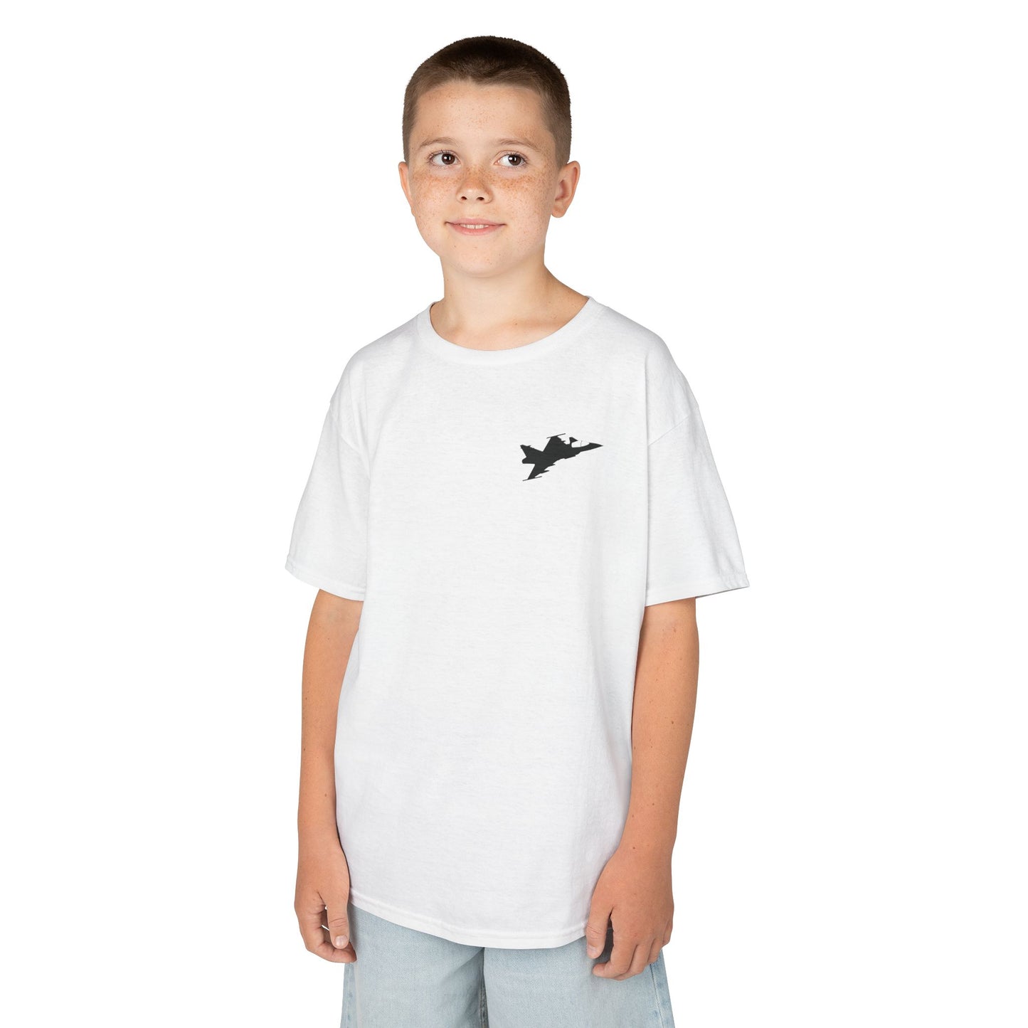 Camiseta unisex para niños del avión de combate Gripen JAS-39