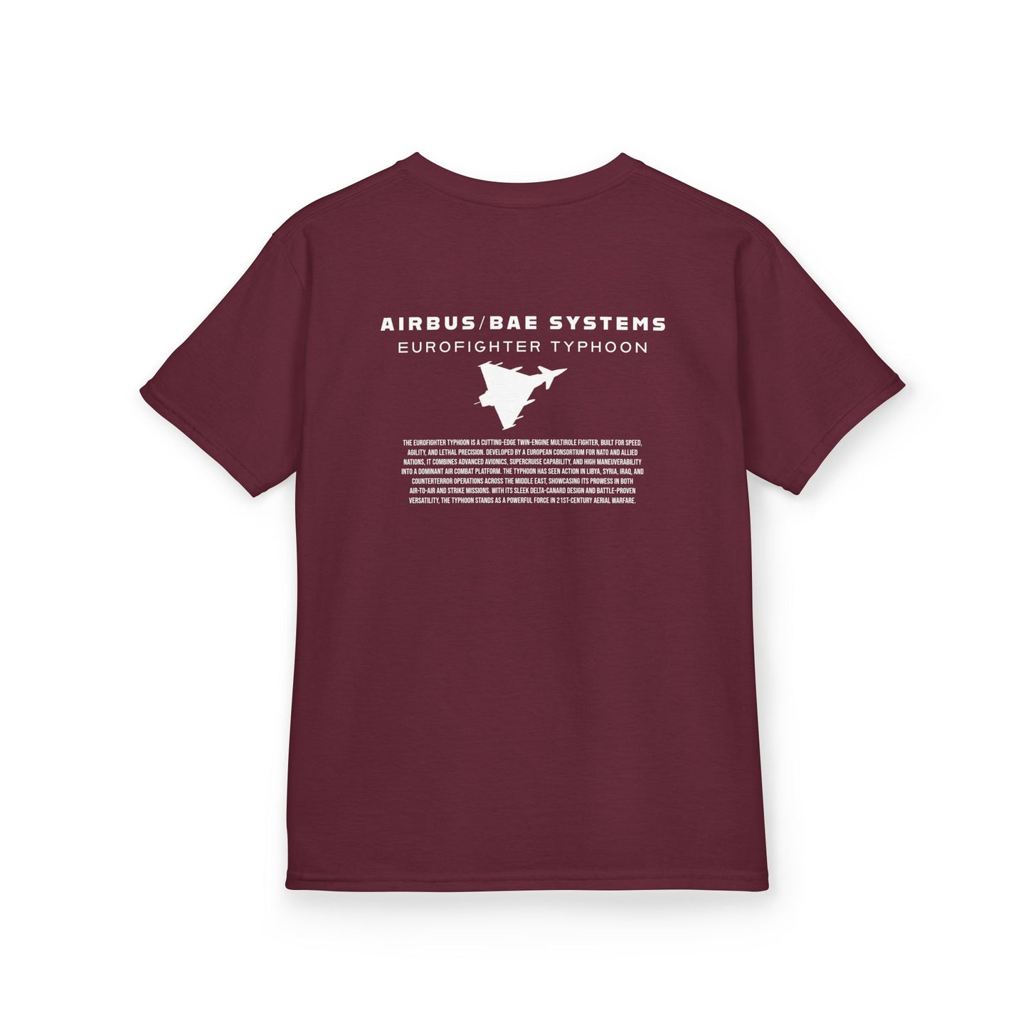 Camiseta unisex infantil del avión de combate Eurofighter Typhoon