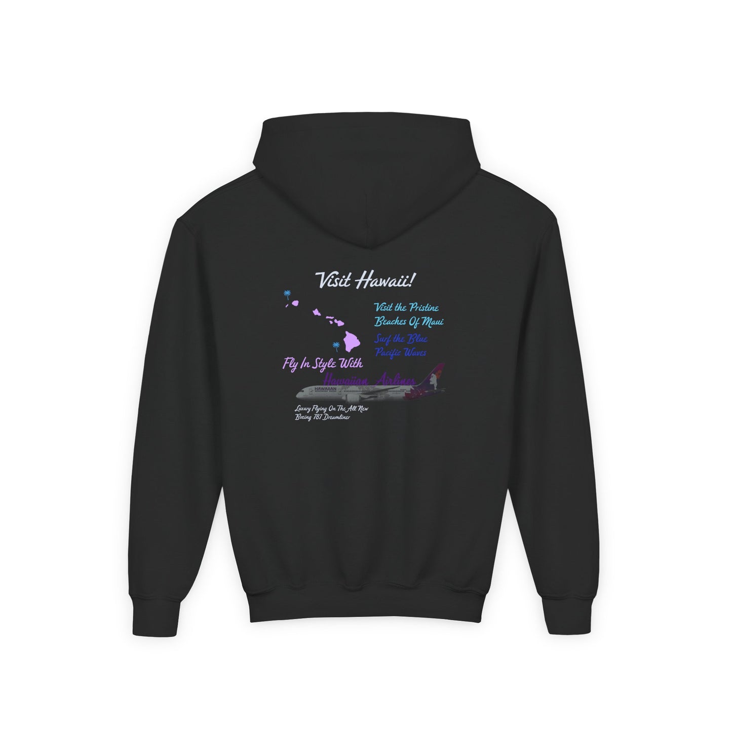 Kids Visit Hawaii Retro Unisex Hoodie