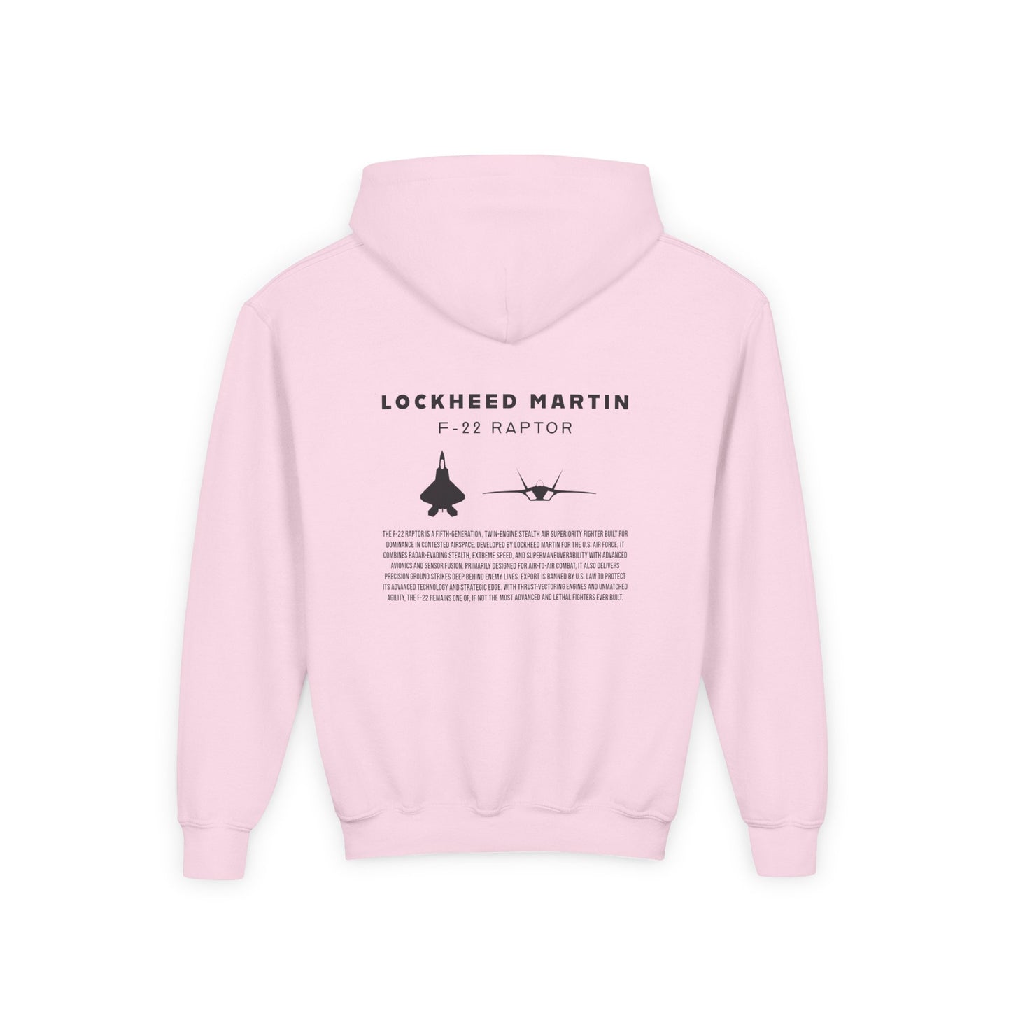 Kids F-22 Raptor Fighter Jet Unisex Hoodie