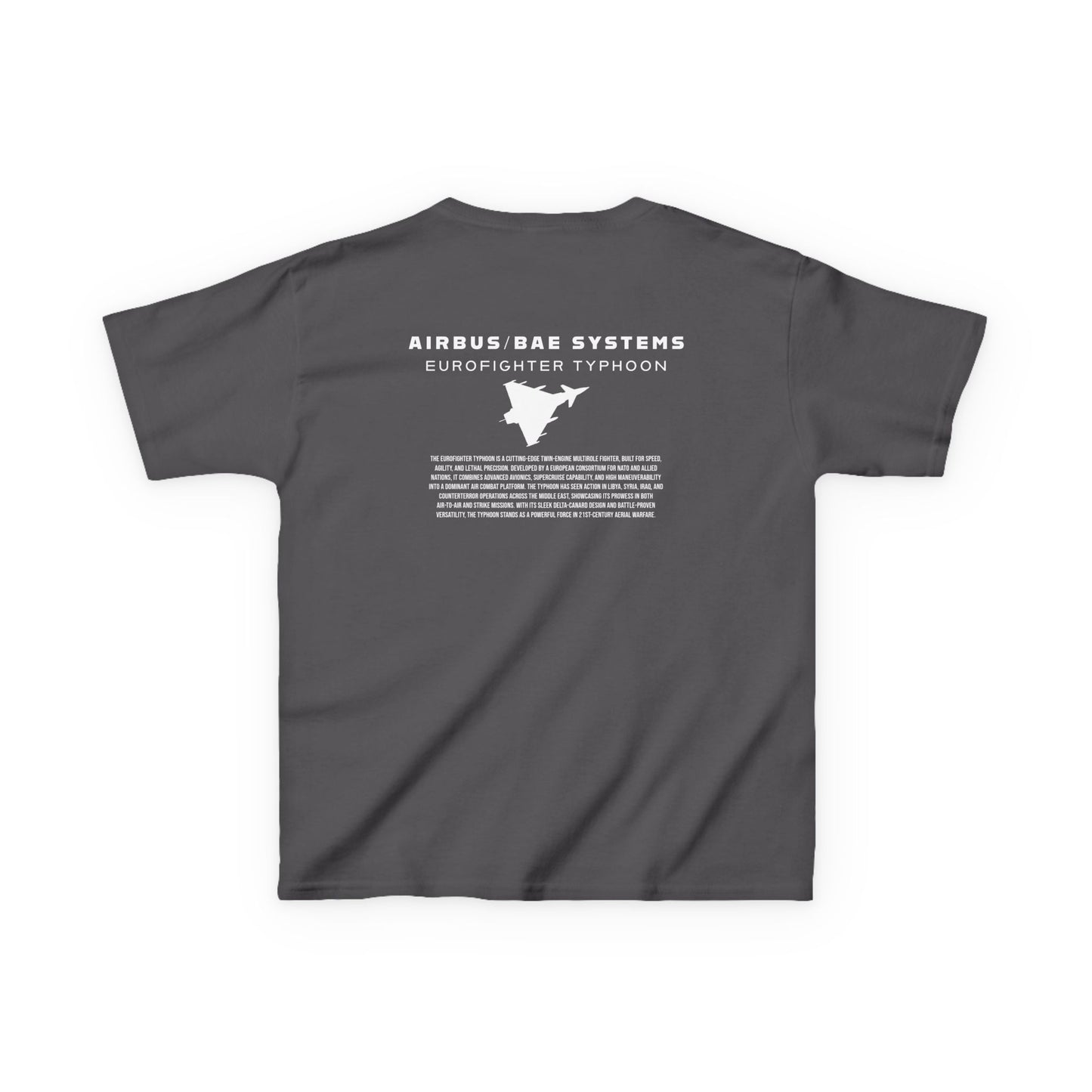 Camiseta unisex infantil del avión de combate Eurofighter Typhoon