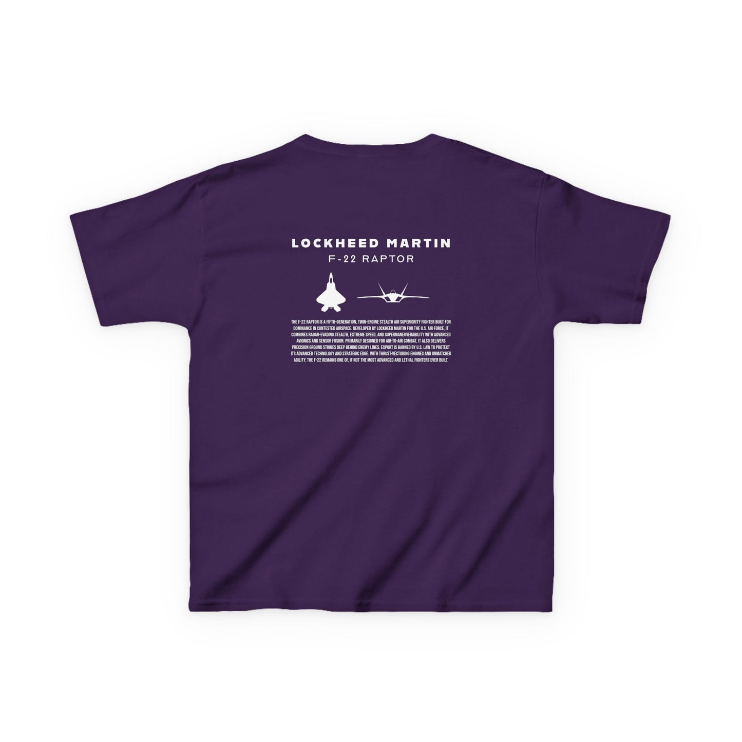 Kids F-22 Raptor Fighter Jet Unisex T-Shirt