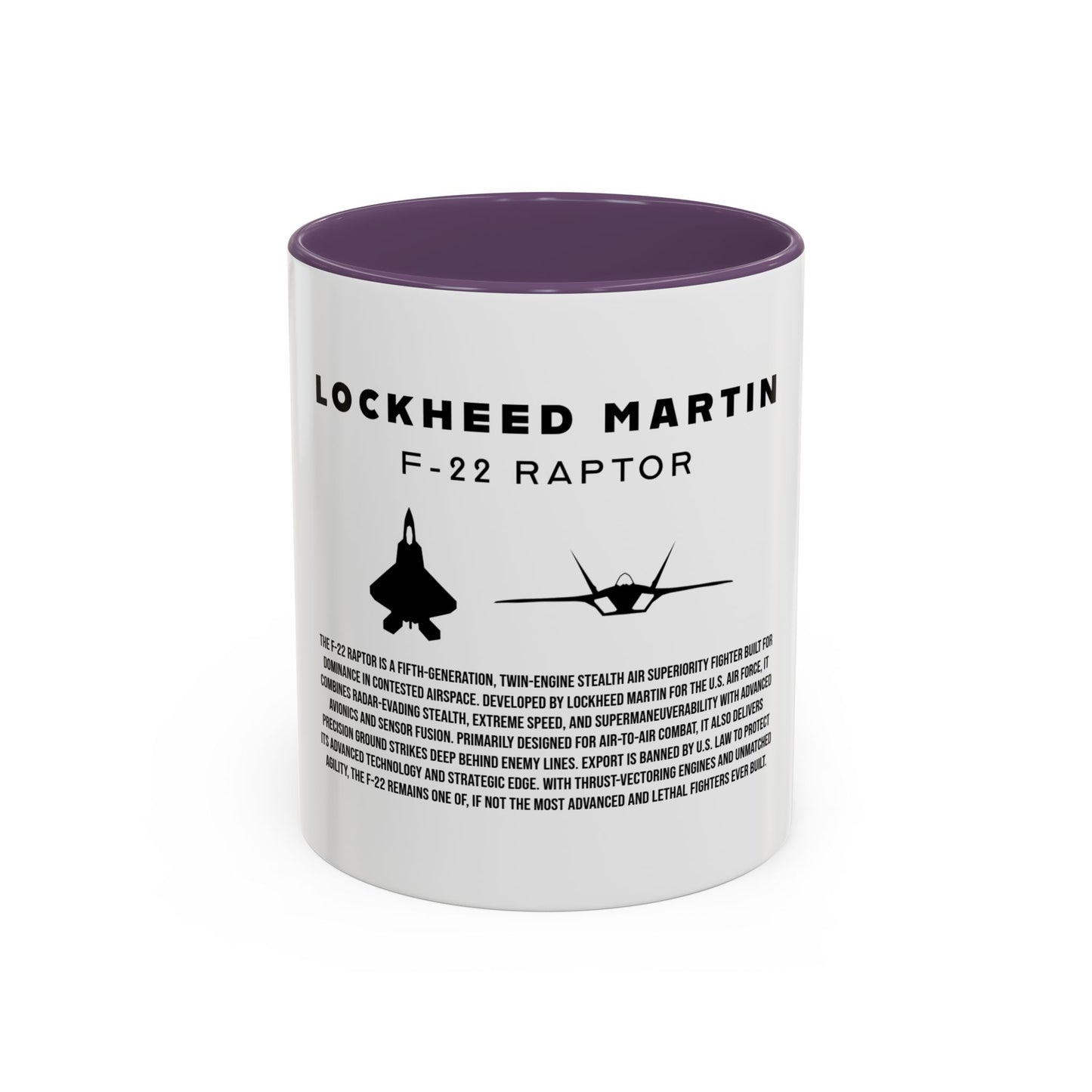 F-22 Raptor Fighter Jet Coffee Mug