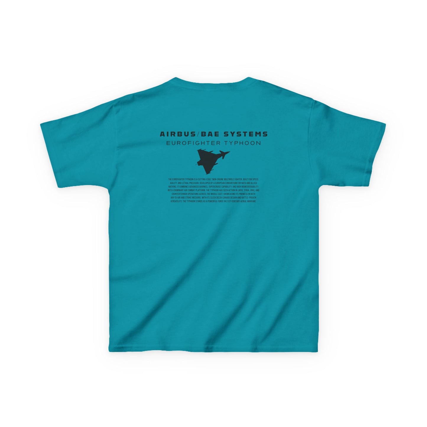 Camiseta unisex infantil del avión de combate Eurofighter Typhoon