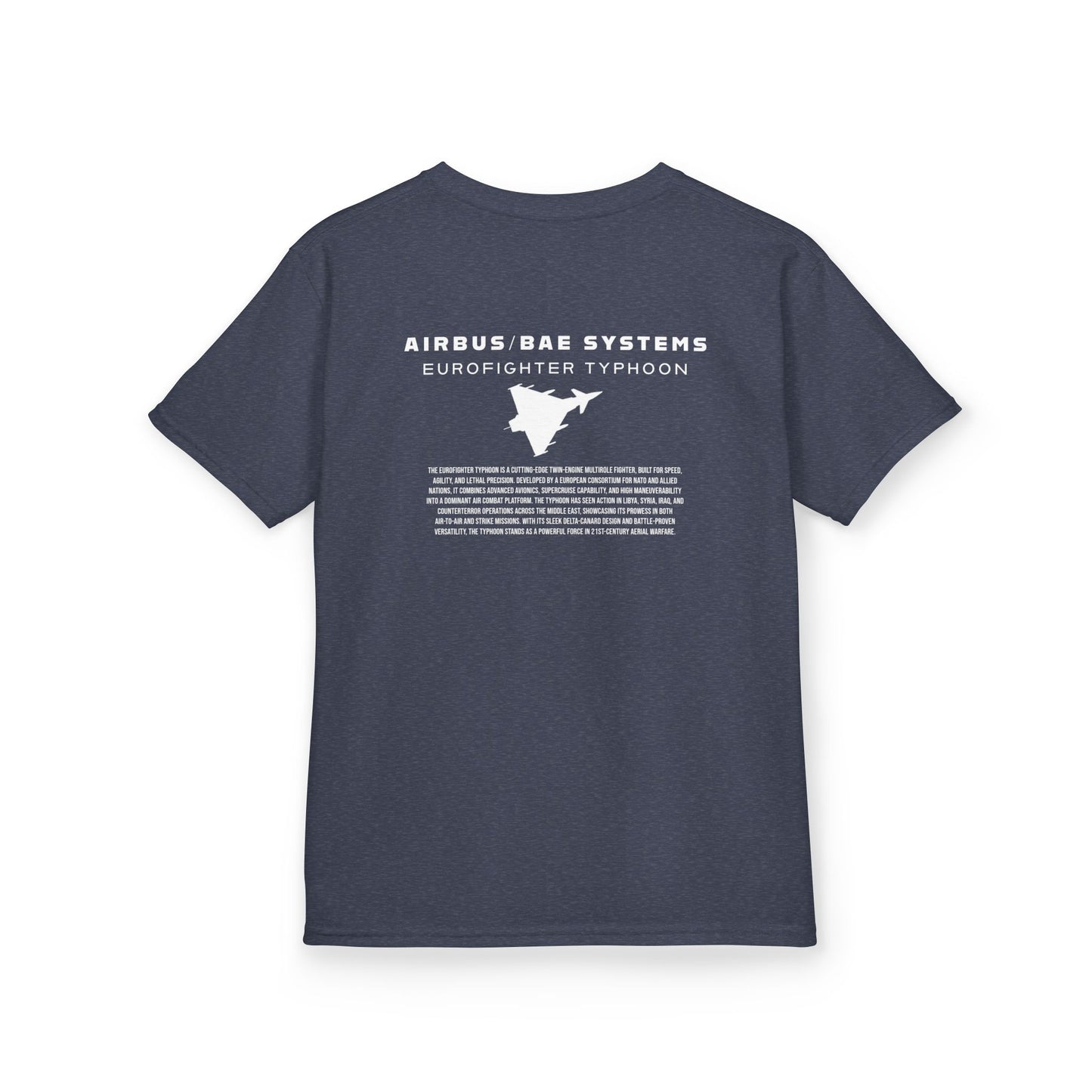 Camiseta unisex infantil del avión de combate Eurofighter Typhoon