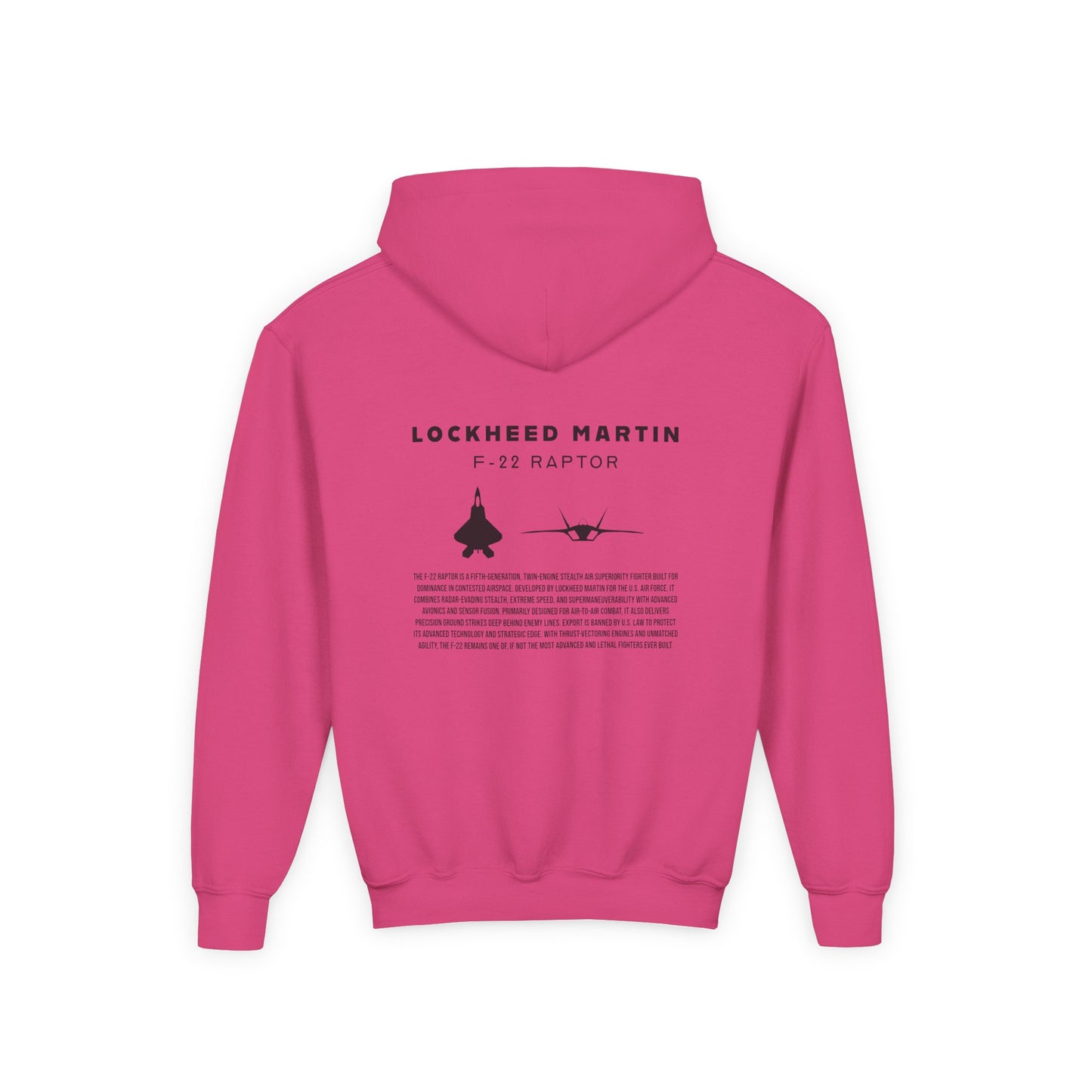 Kids F-22 Raptor Fighter Jet Unisex Hoodie