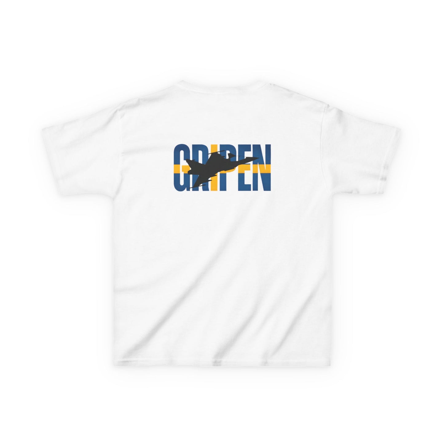 Camiseta unisex para niños del avión de combate Gripen JAS-39