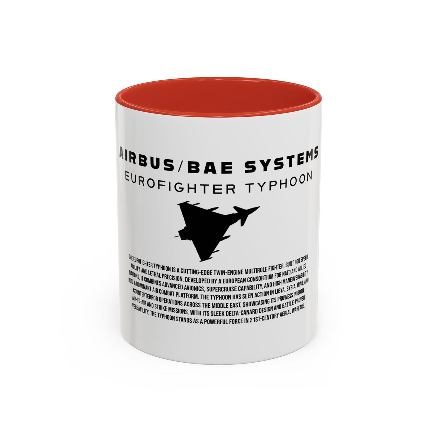 Taza de café del avión de combate Eurofighter Typhoon