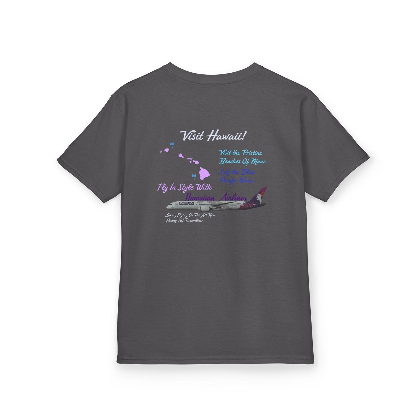 Youth Visit Hawaii Retro Airline Ad Unisex T-Shirt
