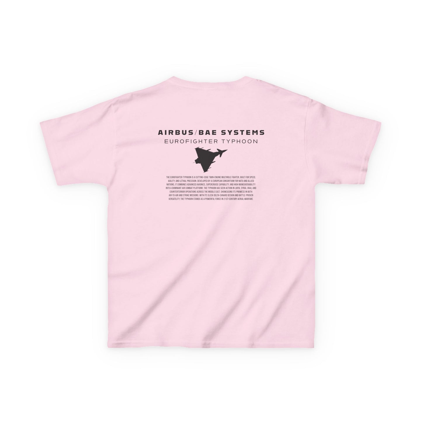 Camiseta unisex infantil del avión de combate Eurofighter Typhoon