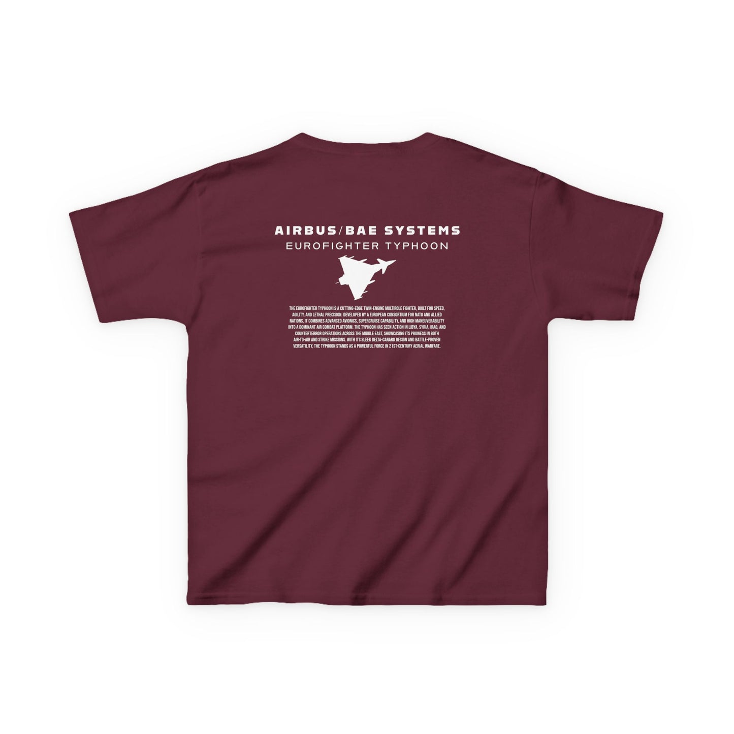 Camiseta unisex infantil del avión de combate Eurofighter Typhoon