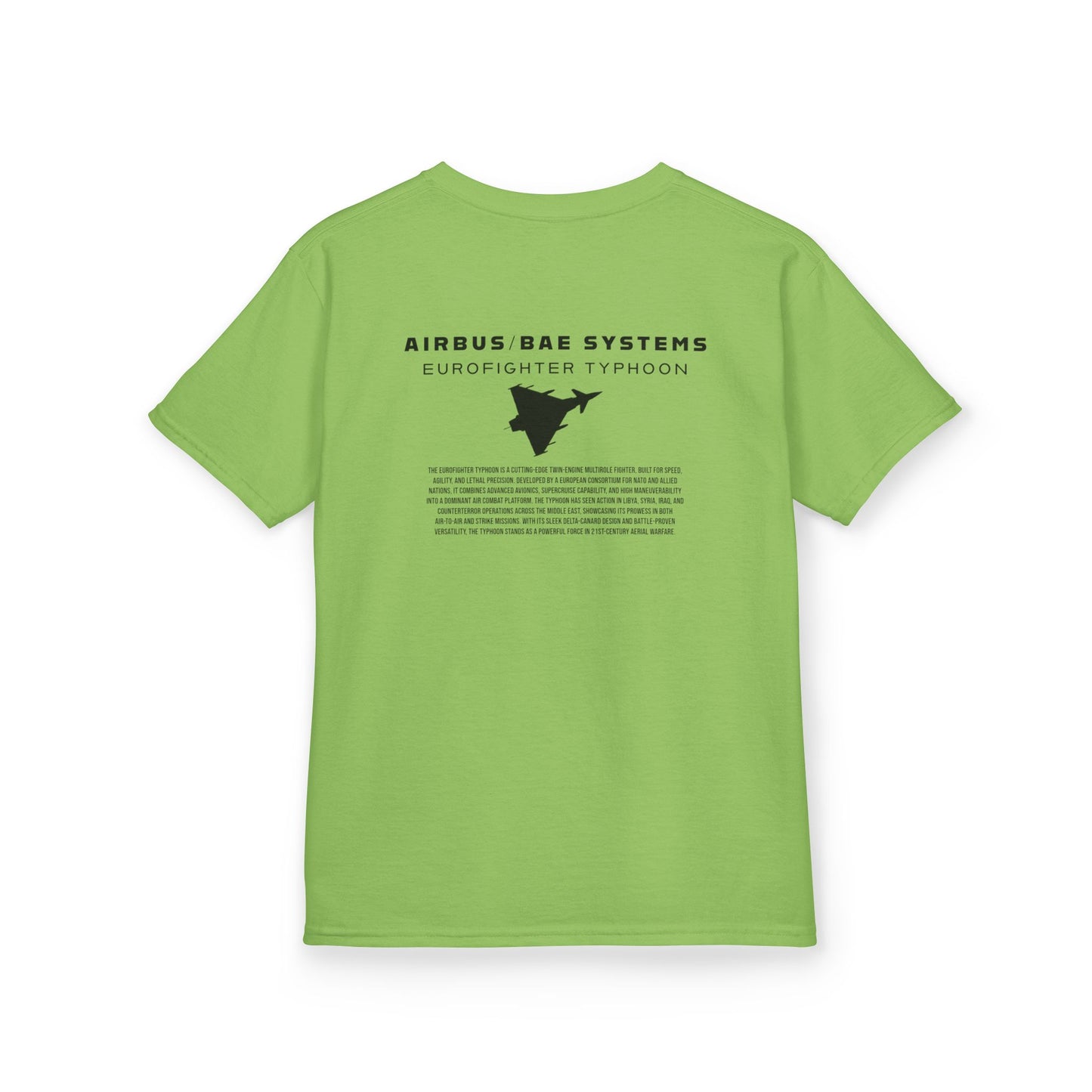 Camiseta unisex infantil del avión de combate Eurofighter Typhoon