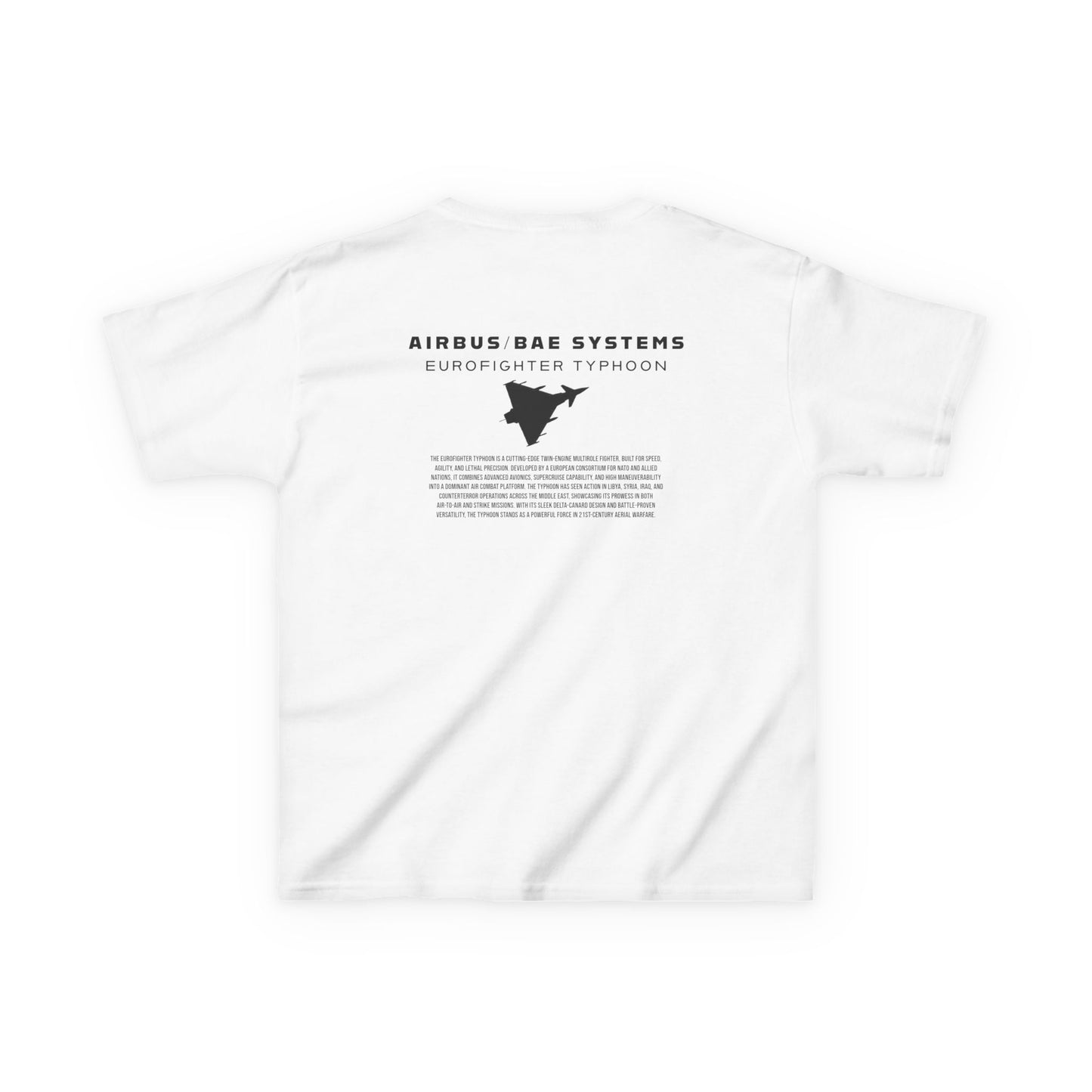 Camiseta unisex infantil del avión de combate Eurofighter Typhoon
