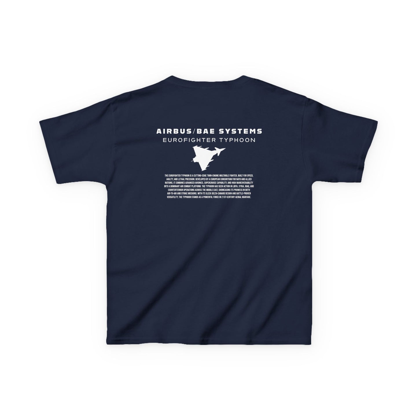 Camiseta unisex infantil del avión de combate Eurofighter Typhoon