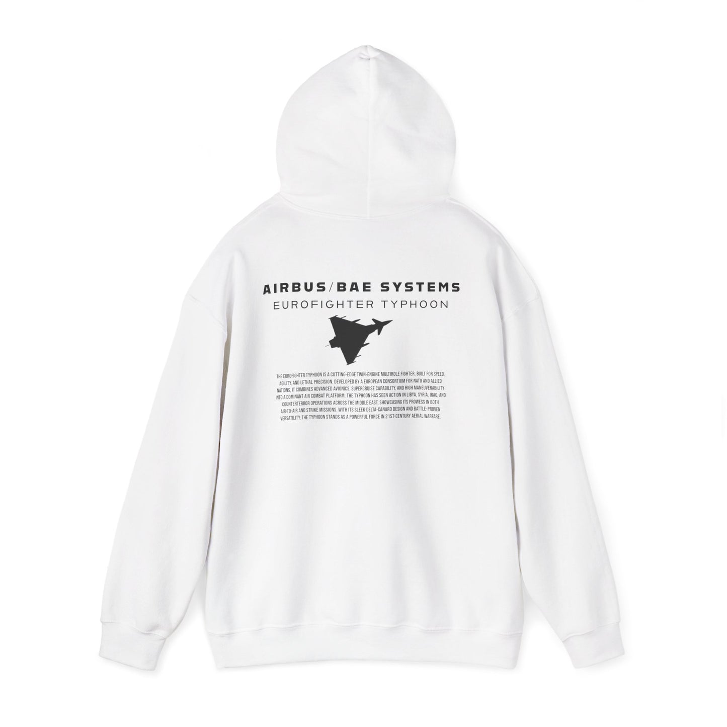 Sudadera unisex con capucha del avión de combate Eurofighter Typhoon