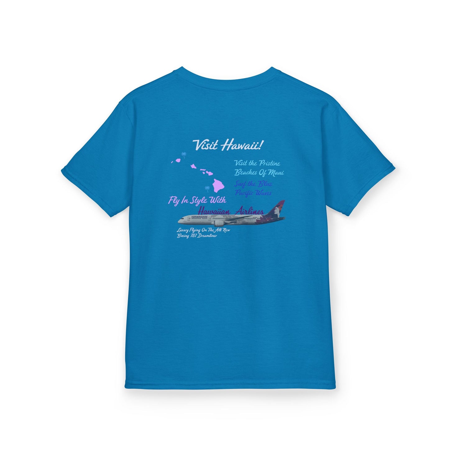Youth Visit Hawaii Retro Airline Ad Unisex T-Shirt