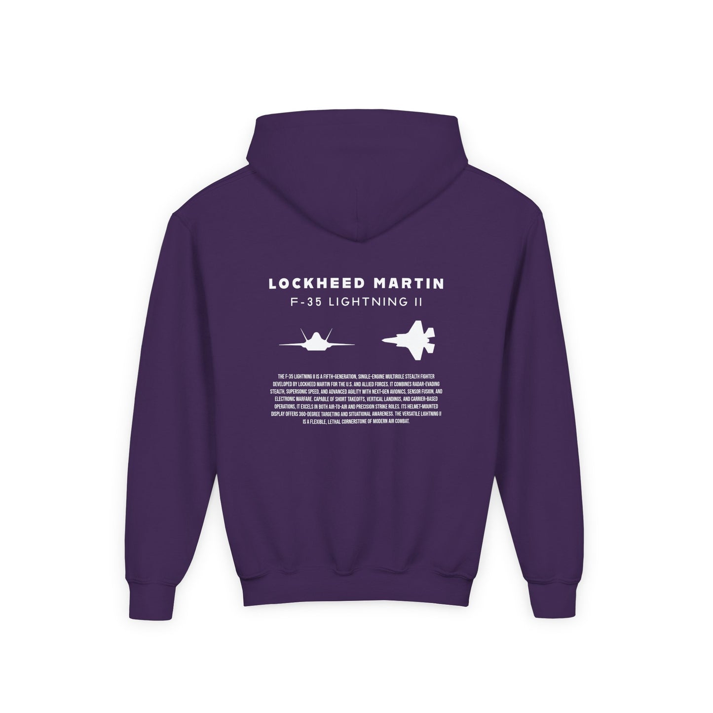 Kids F-35 Lightning II Fighter Jet Unisex Hoodie