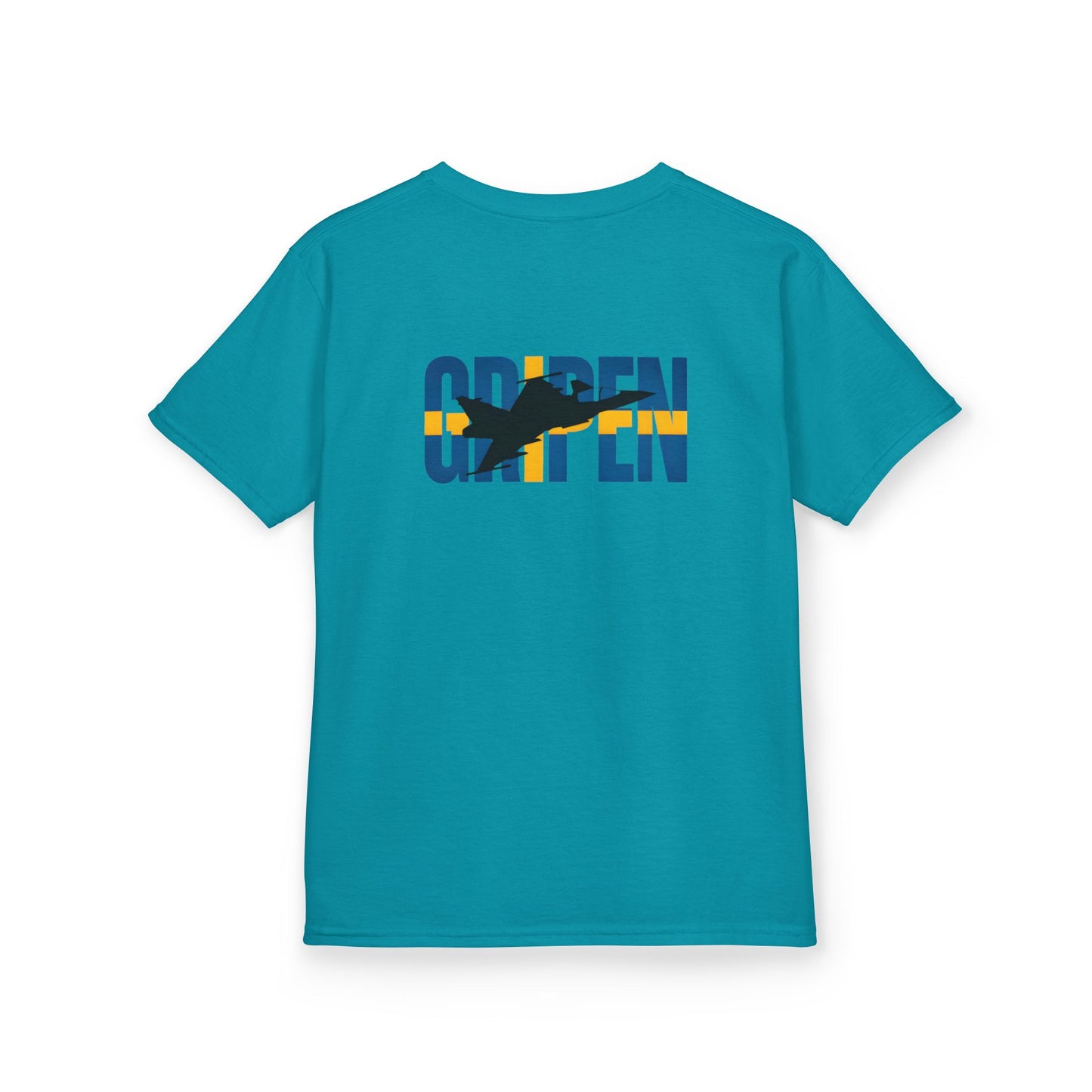 Camiseta unisex para niños del avión de combate Gripen JAS-39