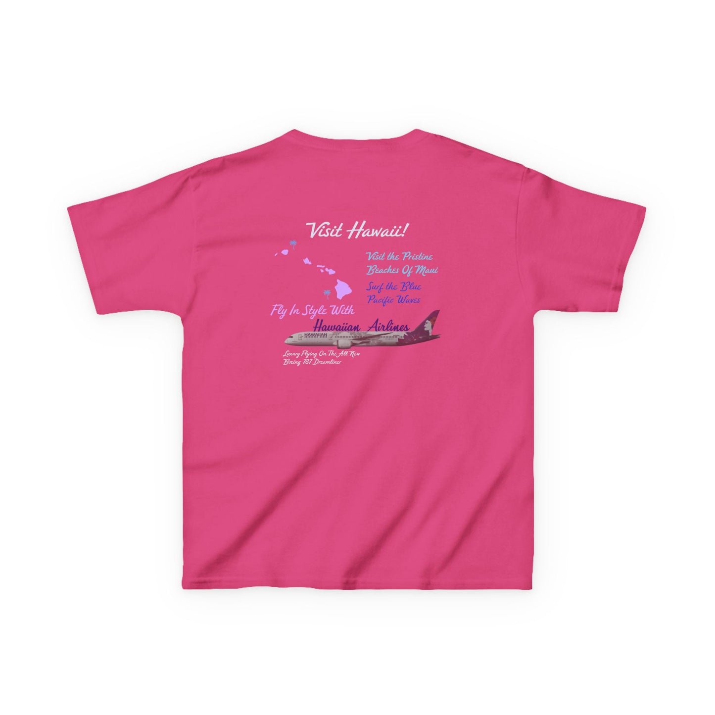 Youth Visit Hawaii Retro Airline Ad Unisex T-Shirt