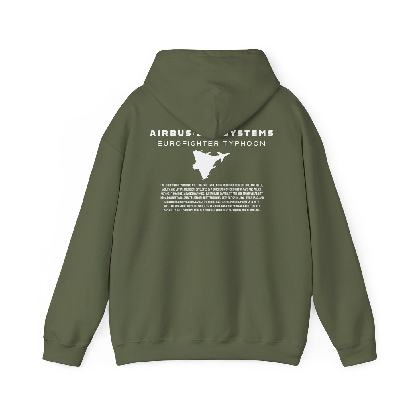 Sudadera unisex con capucha del avión de combate Eurofighter Typhoon