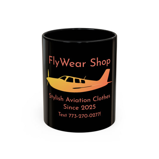 FlyWear Shop Logo Black Mug