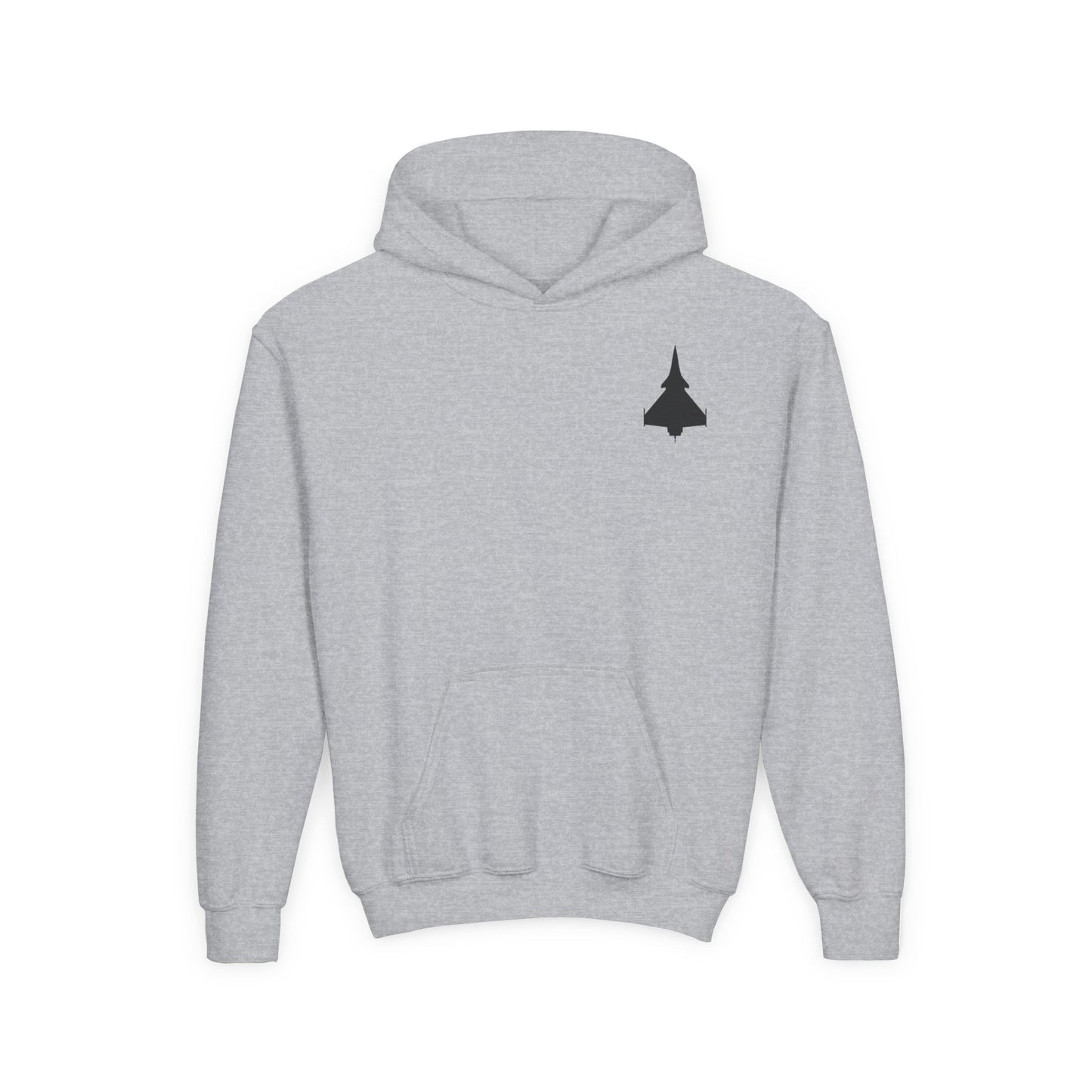 Sudadera unisex con capucha para niños del avión de combate Dassault Rafale
