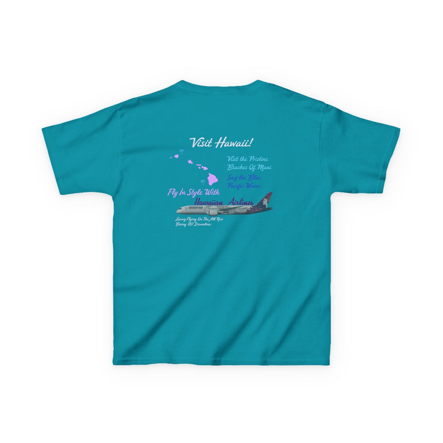 Youth Visit Hawaii Retro Airline Ad Unisex T-Shirt