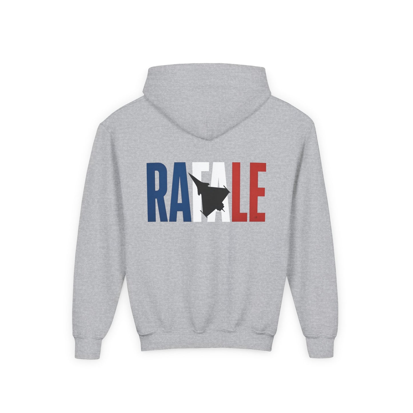 Sudadera unisex con capucha para niños del avión de combate Dassault Rafale