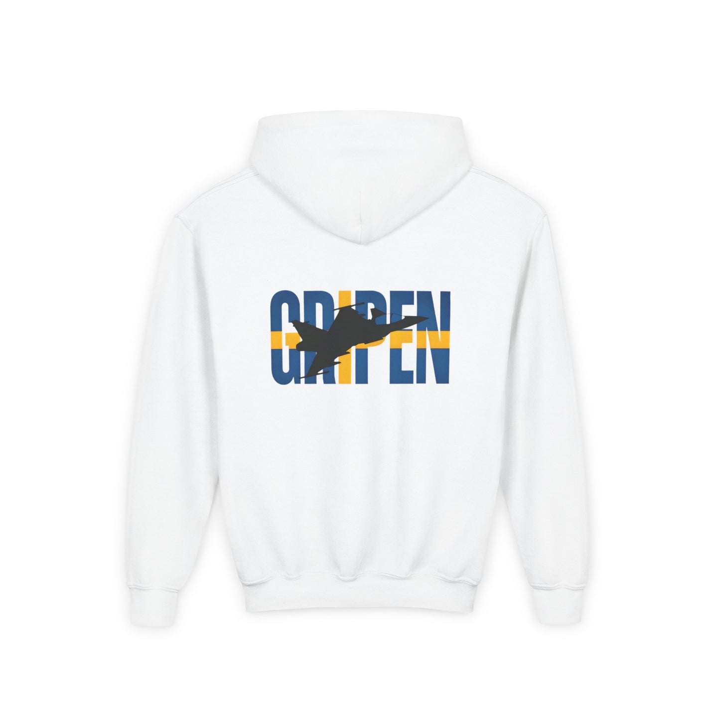 Sudadera unisex con capucha para niños JAS-39 Gripen Fighter Jet