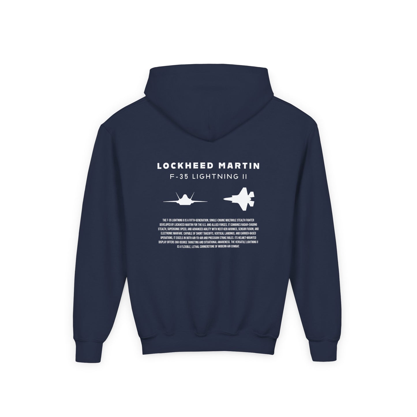 Kids F-35 Lightning II Fighter Jet Unisex Hoodie