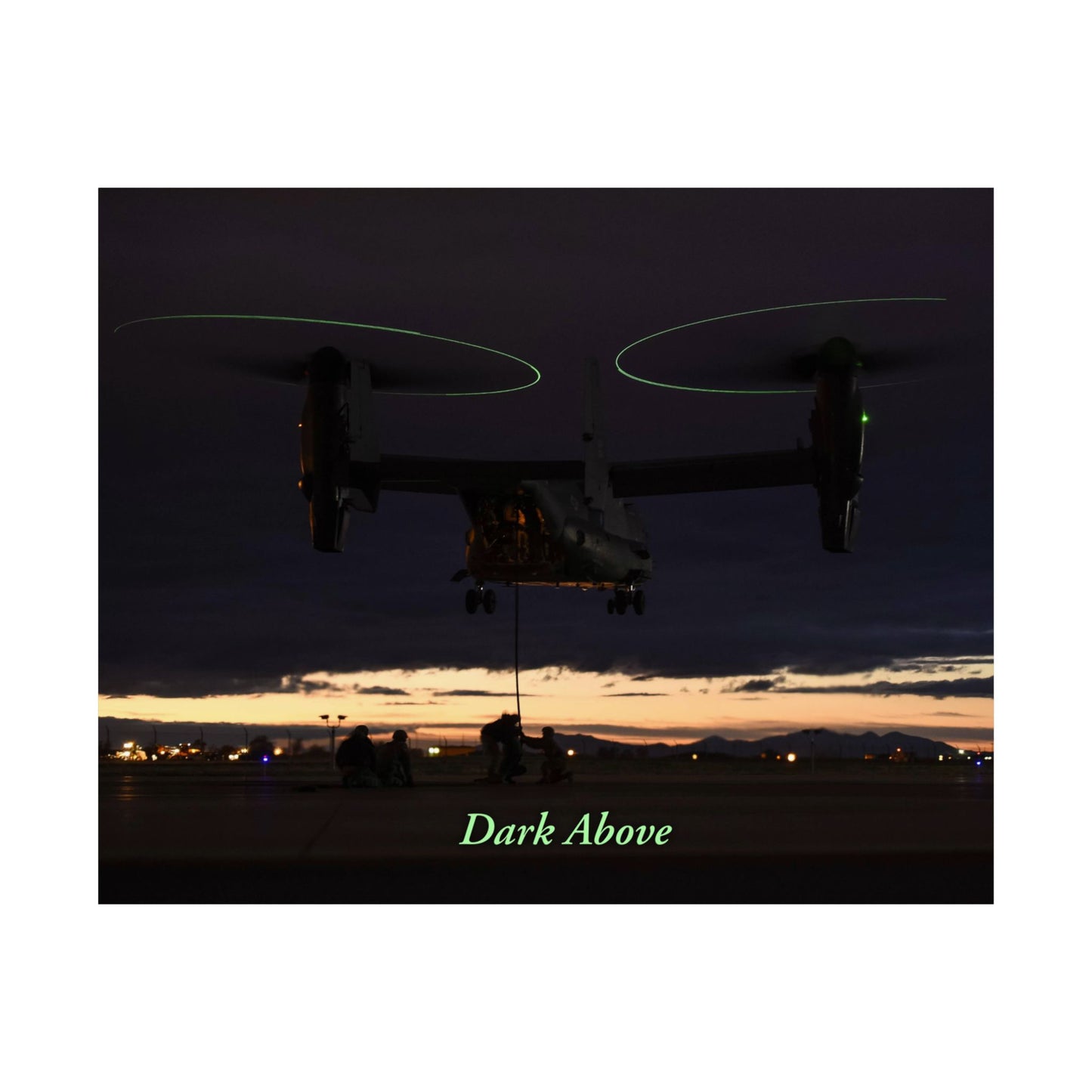 V-22 Osprey "Dark Above" Matte Horizontal Poster