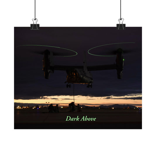 V-22 Osprey "Dark Above" Matte Horizontal Poster