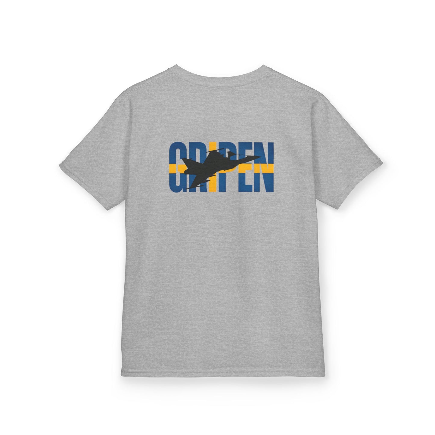 Camiseta unisex para niños del avión de combate Gripen JAS-39