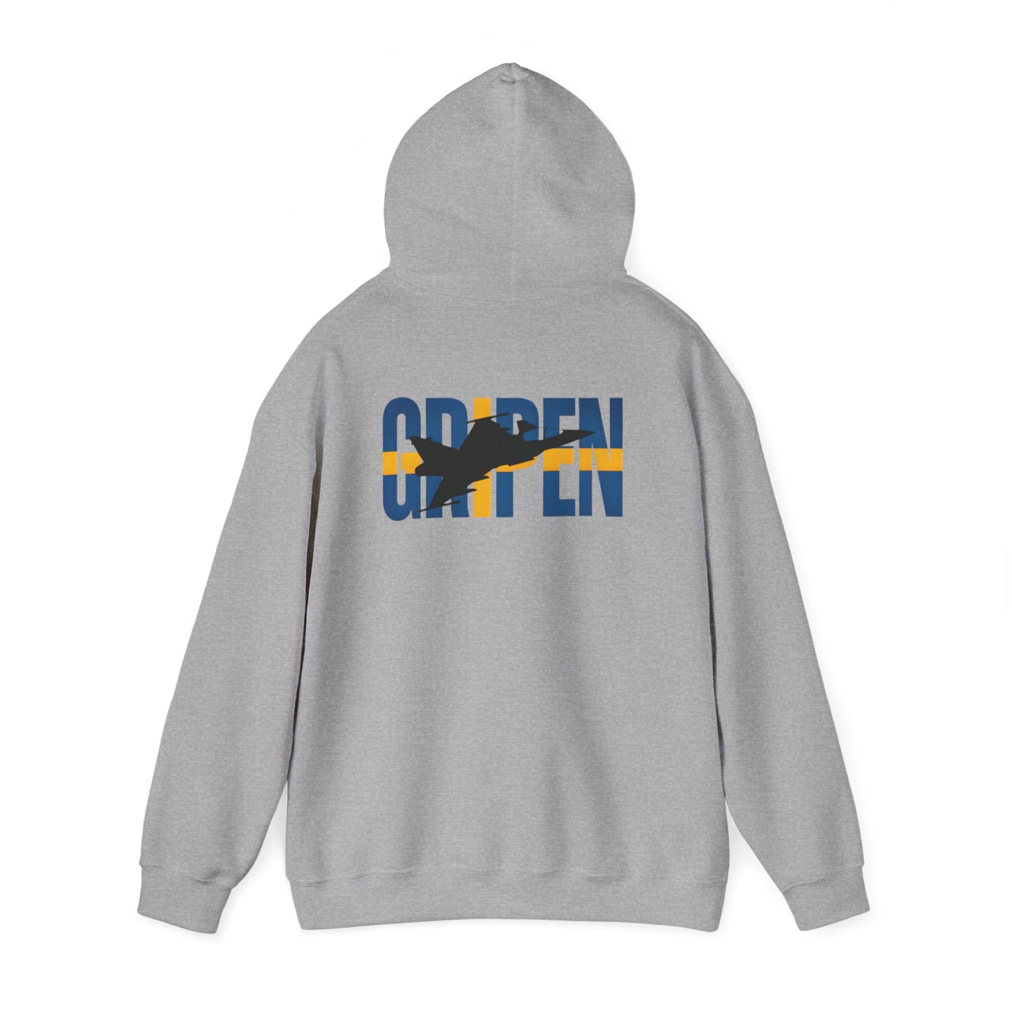 Sudadera unisex con capucha del avión de combate Gripen JAS-39