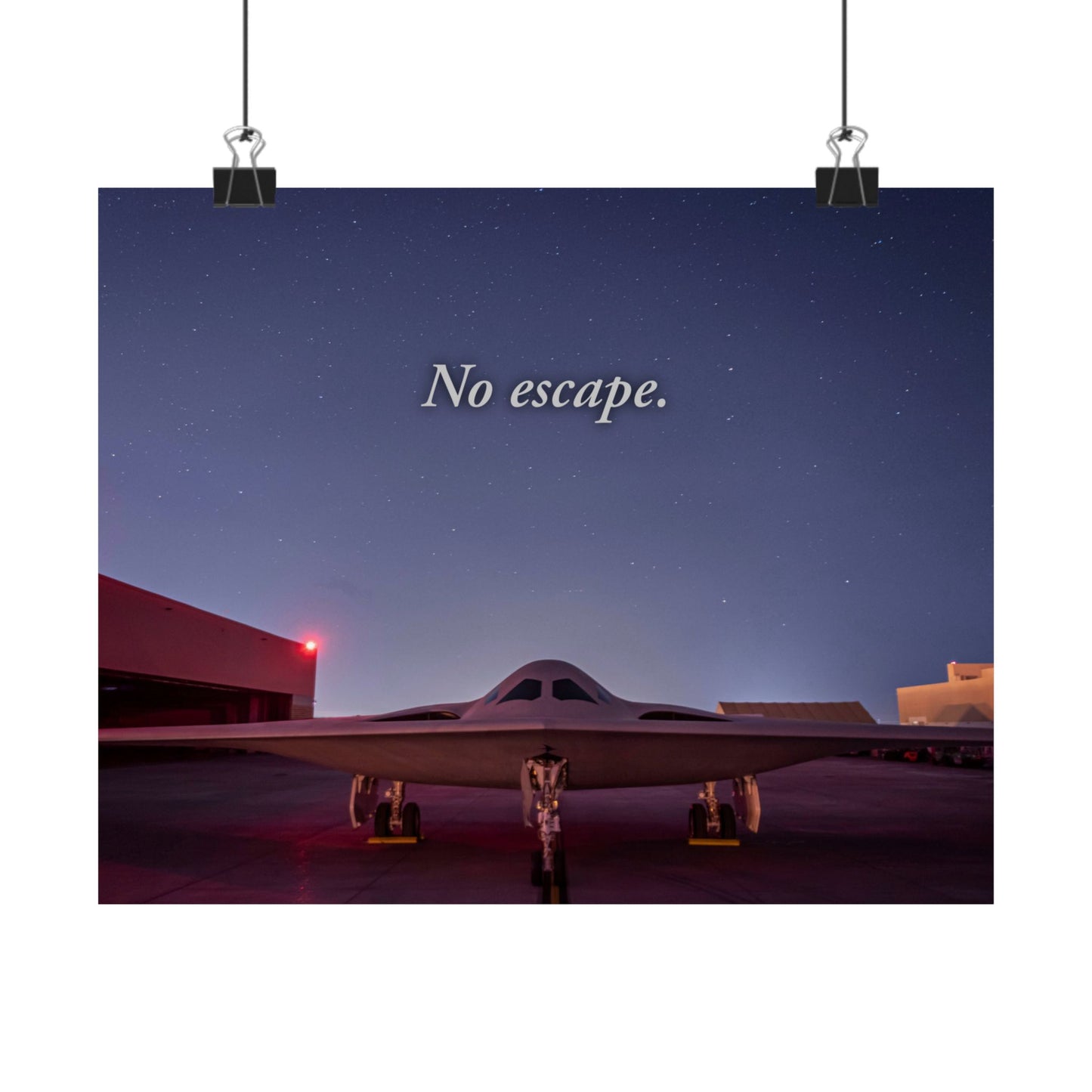 B-21 Raider "No Escape." Matte Horizontal Poster