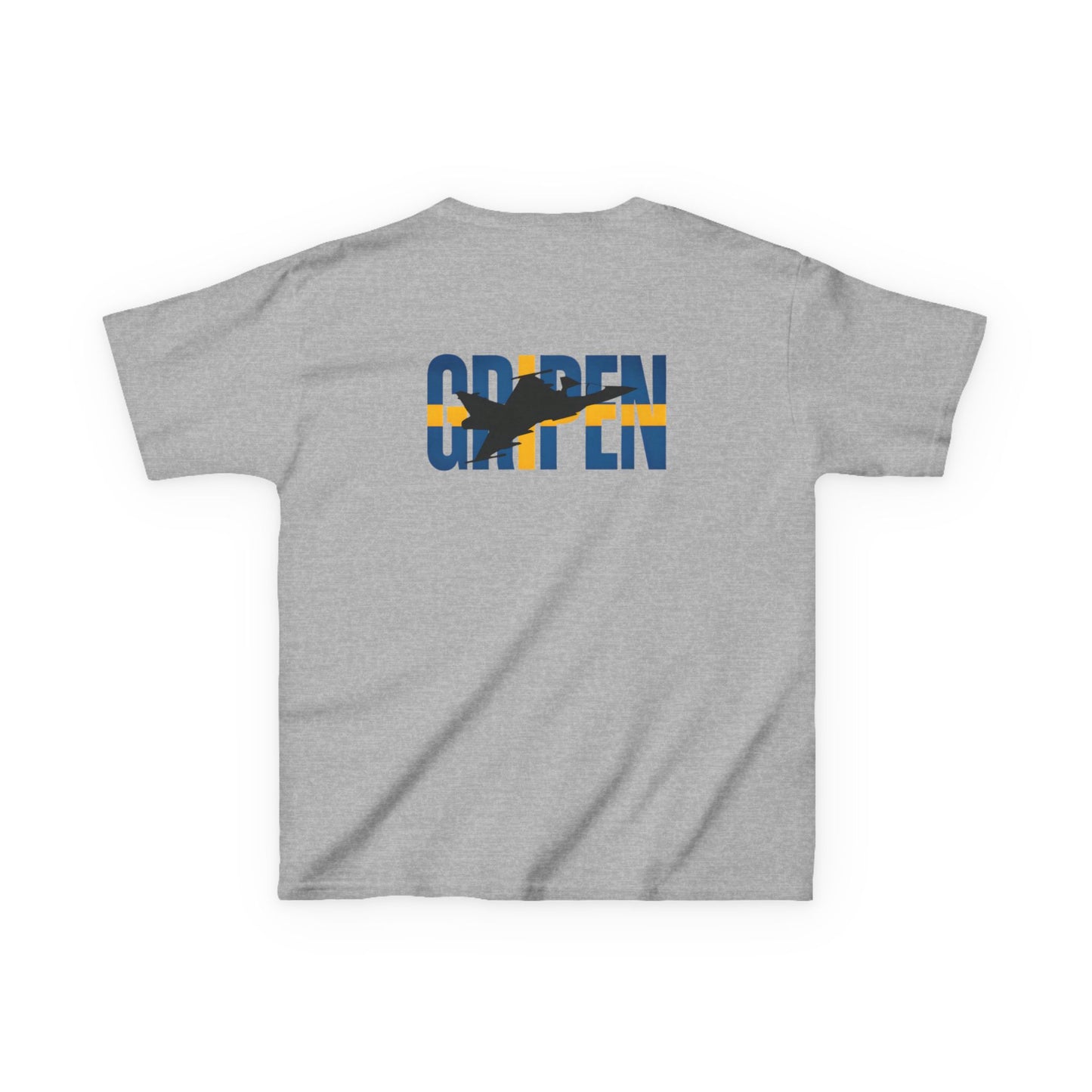 Camiseta unisex para niños del avión de combate Gripen JAS-39