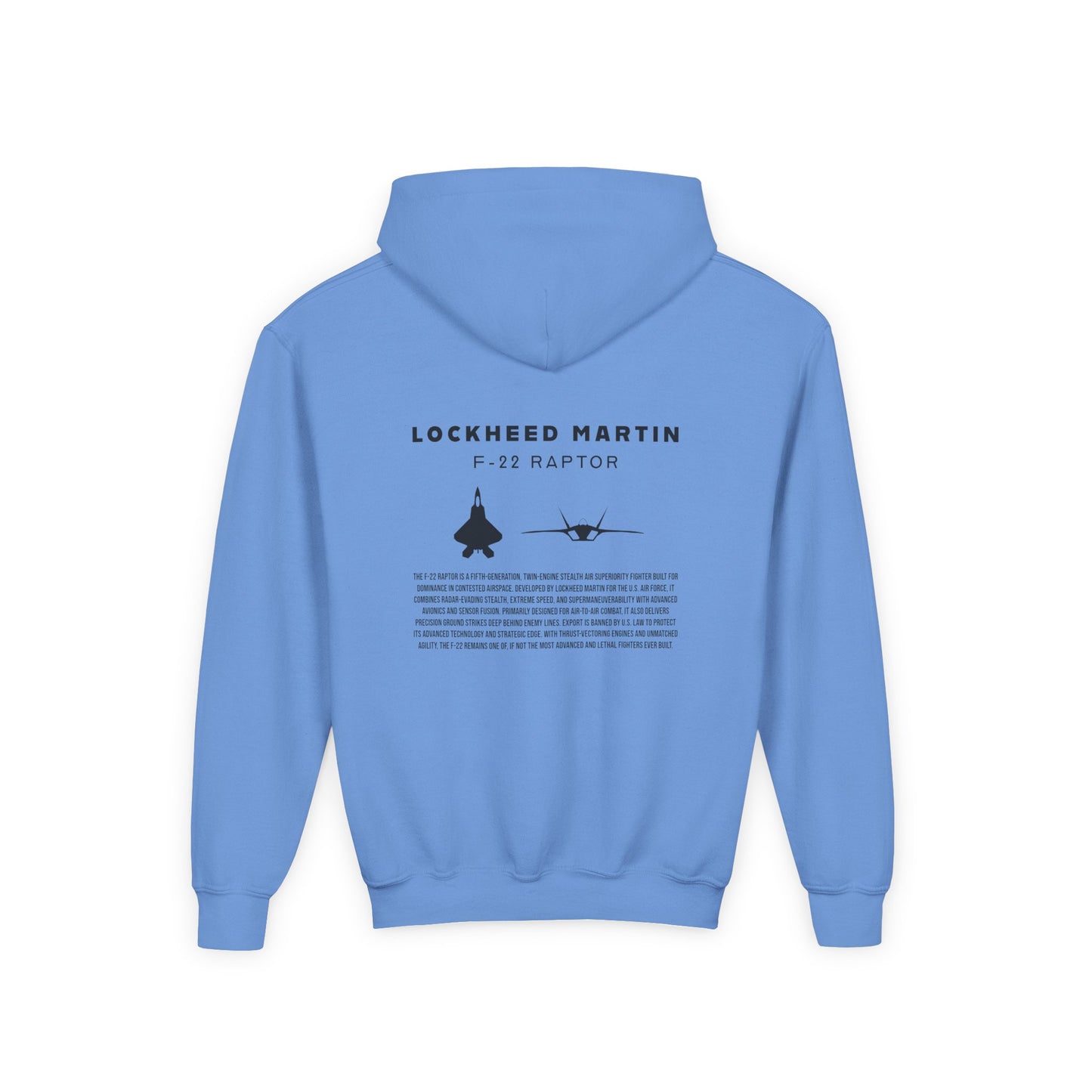 Youth F-22 Raptor Fighter Jet Unisex Hoodie