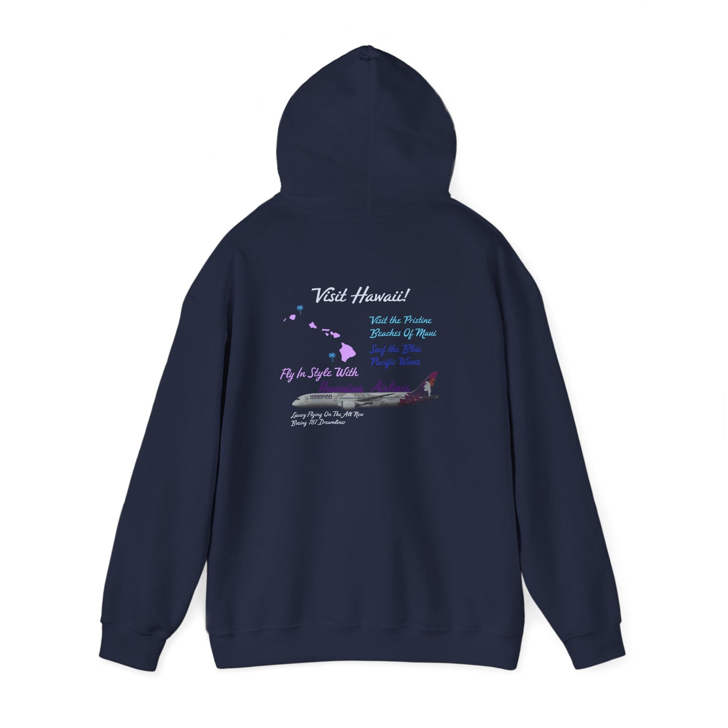 Visit Hawaii Retro Airline Ad Unisex Hoodie