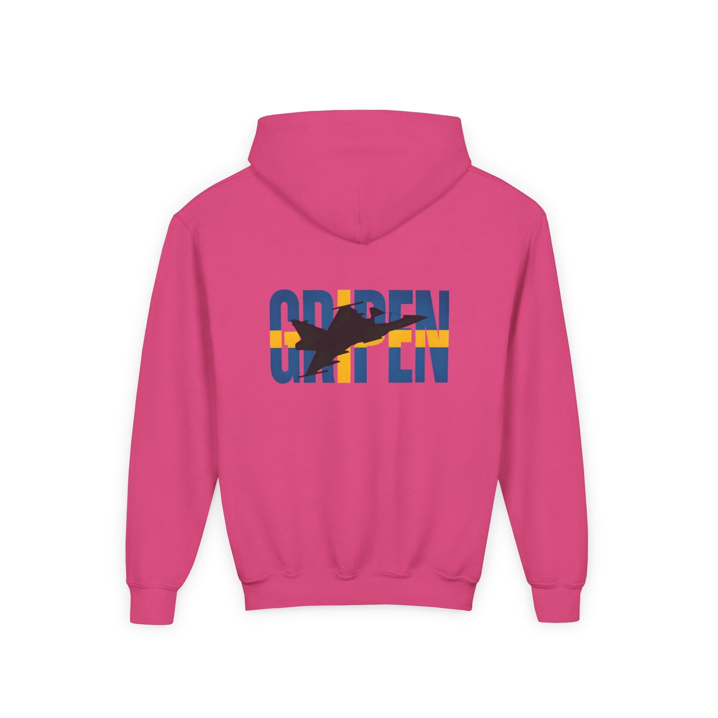 Sudadera unisex con capucha para niños JAS-39 Gripen Fighter Jet