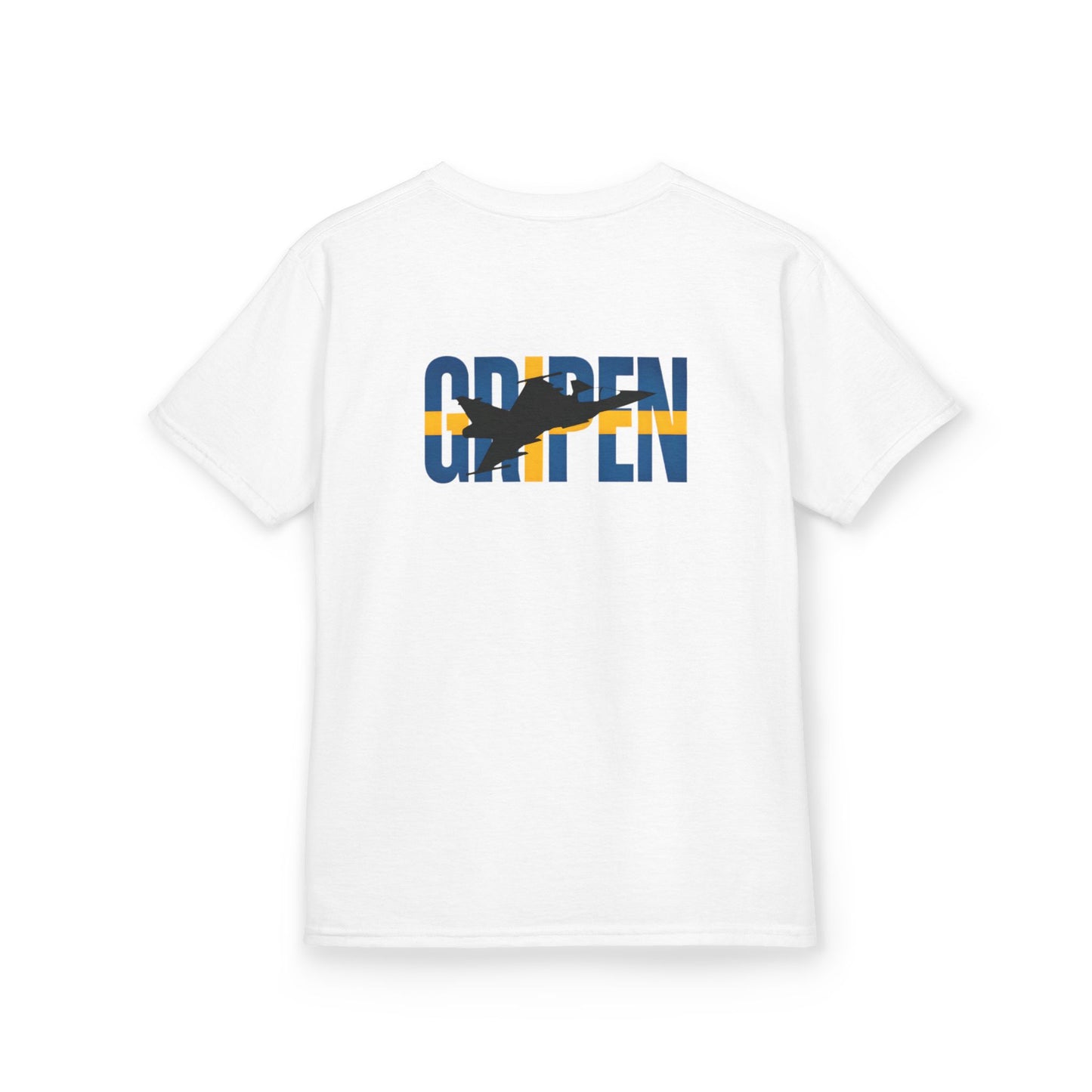 Camiseta unisex para niños del avión de combate Gripen JAS-39