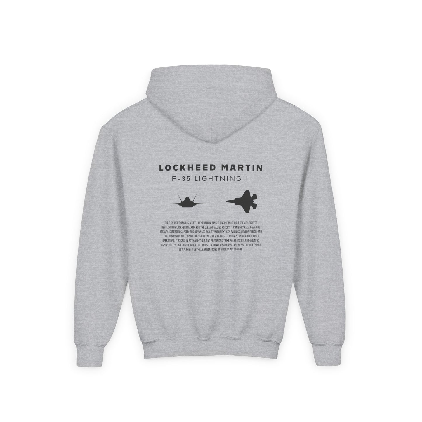 Kids F-35 Lightning II Fighter Jet Unisex Hoodie