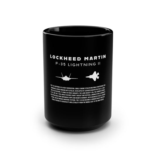 F-35 Lightning II Black Mug