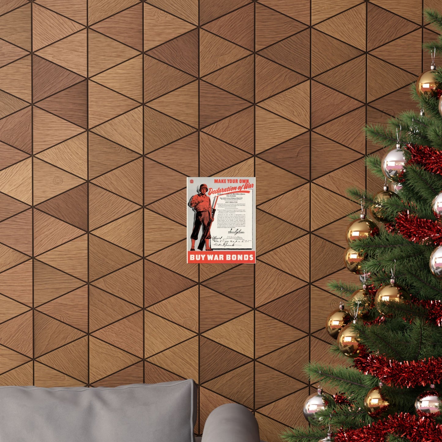 Vintage WWII "Buy War Bonds" Matte Vertical Poster