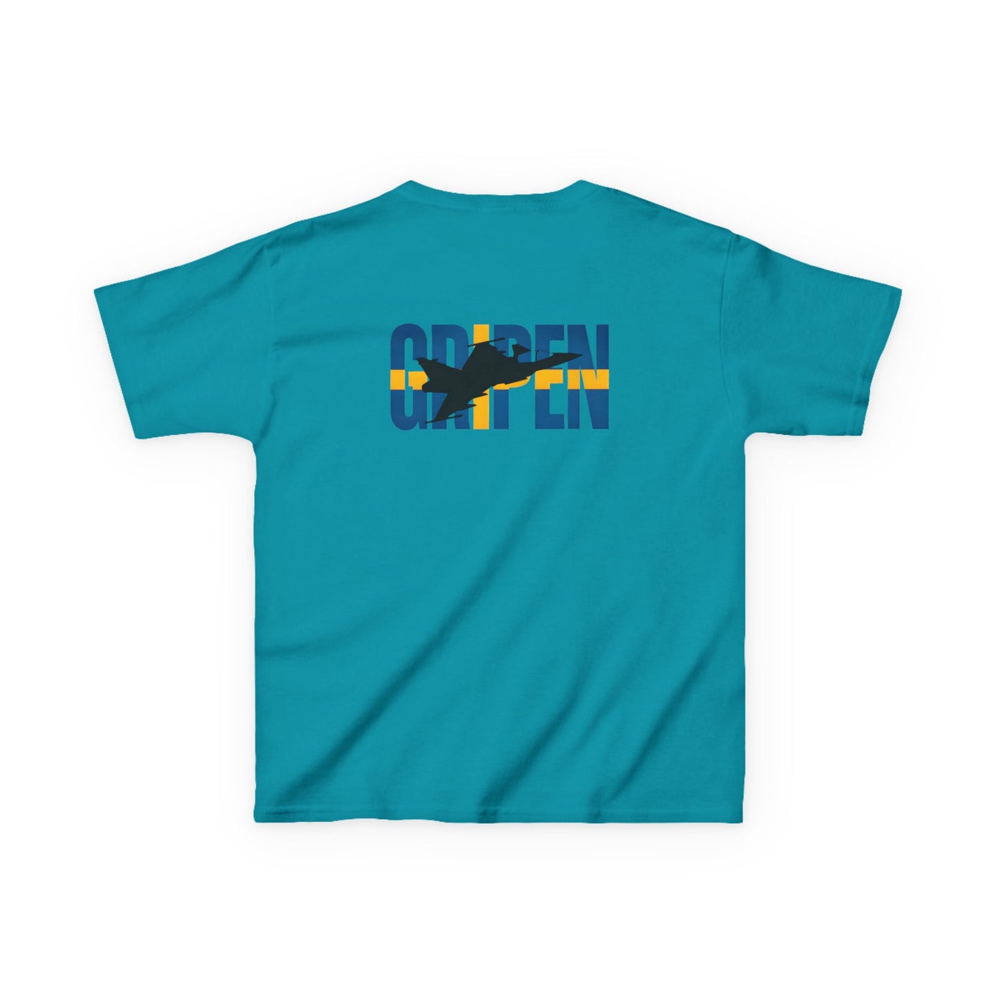 Camiseta unisex para niños del avión de combate Gripen JAS-39